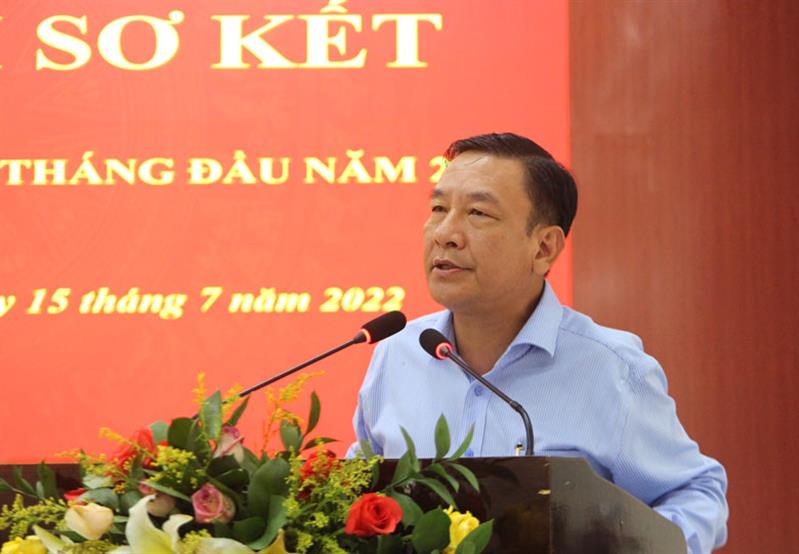 Đồng chí Bùi Thắng - Ủy viên Ban Thường vụ, Trưởng Ban Tuyên giáo Tỉnh ủy kết luận tại hội nghị.