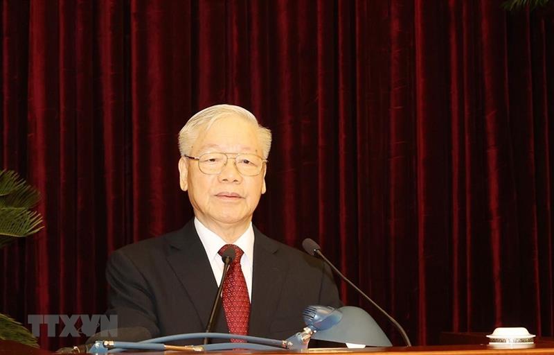 Tổng Bí thư Nguyễn Phú Trọng phát biểu khai mạc hội nghị