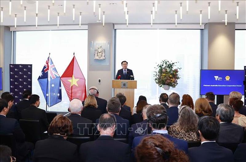 Chủ tịch Quốc hội Vương Đình Huệ dự Diễn đàn hợp tác giáo dục Việt Nam - Australia.