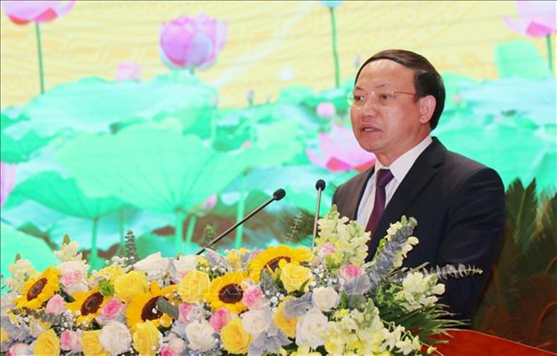 Bí thư Tỉnh ủy Quảng Ninh Nguyễn Xuân Ký phát biểu chào mừng Hội nghị