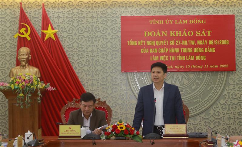 Đồng chí Nguyễn Hiệu – Phó Giám đốc Đại học Quốc gia Hà Nội, Thành viên Ban Chỉ đạo Trung ương kết luận buổi làm việc
