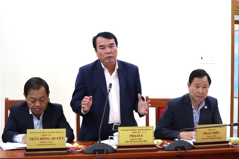 Phó Chủ tịch UBND tỉnh Lâm Đồng Phạm S đánh giá về công tác dân vận.